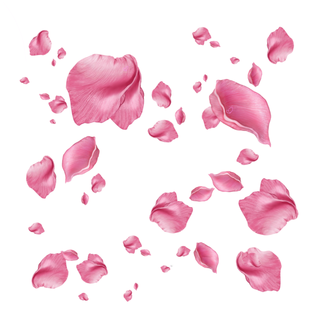 Rose petal stamp