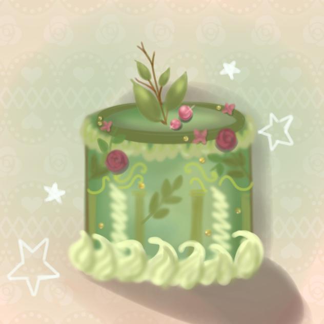 A green cake - ibisPaint