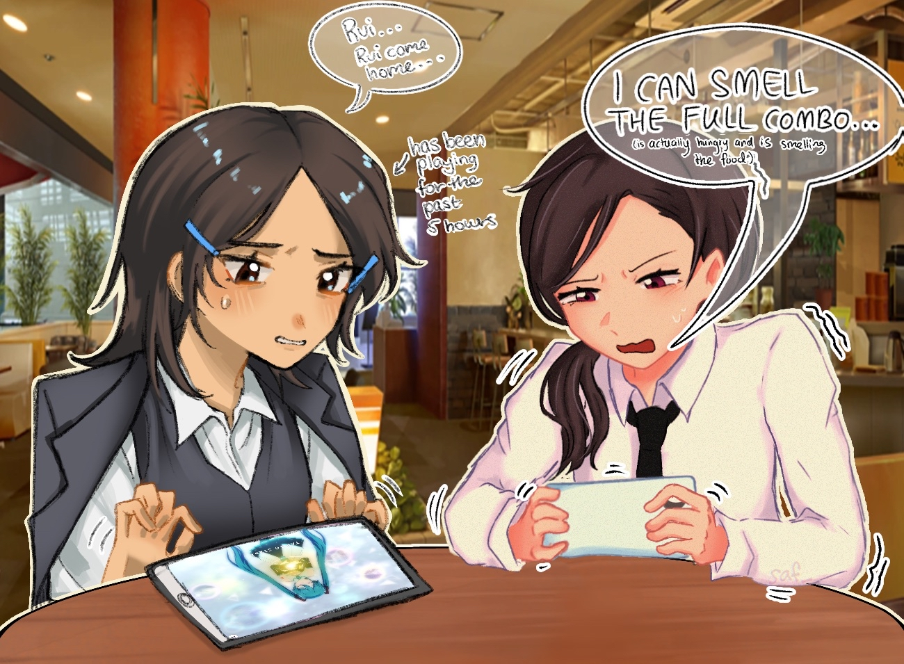 two brainrotted mfs playing rhythm games - ibisPaint