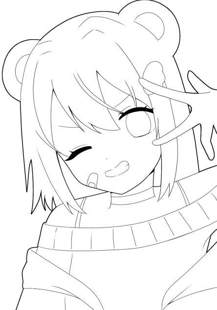 塗り絵 あやめちゃん