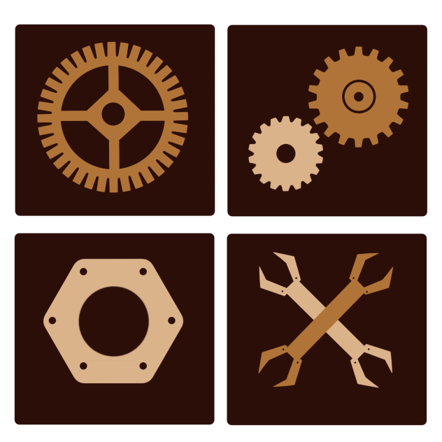 Gear icons