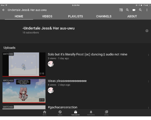 My YouTube channel- again-