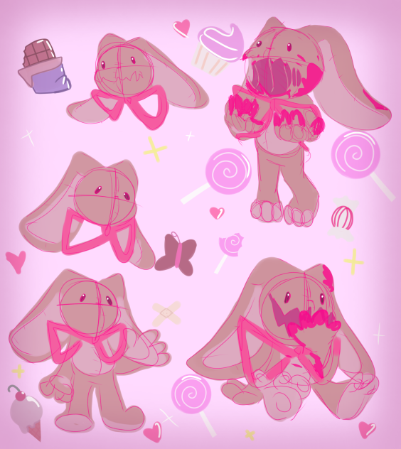 Redraw of my sister's plushy oc