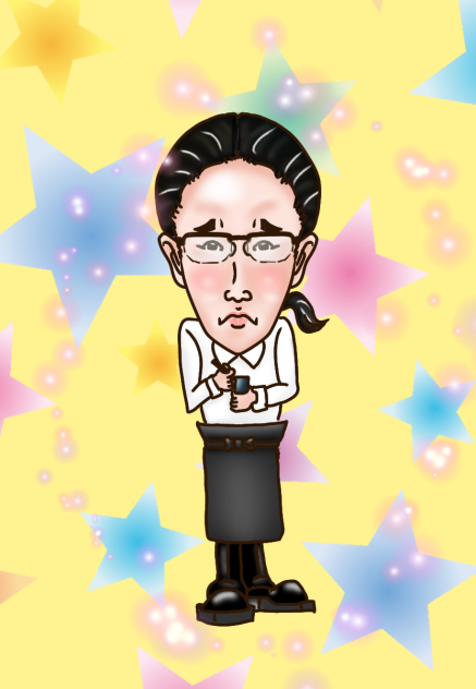 似顔絵 イタリアンレストランのウェイター