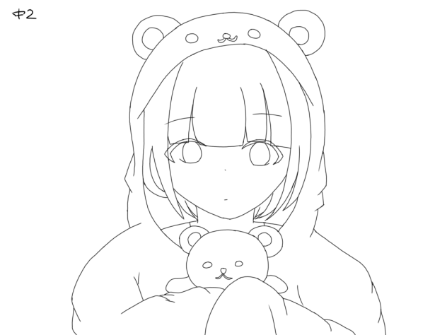 しろくま(線画)