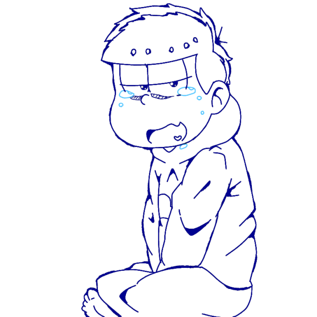 おそ松さん 塗り絵 泣き虫一松 Ibispaint