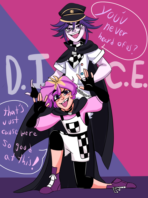 Kokichi and an oc.