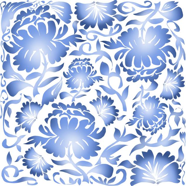 Gzhel Russian traditional pattern 2