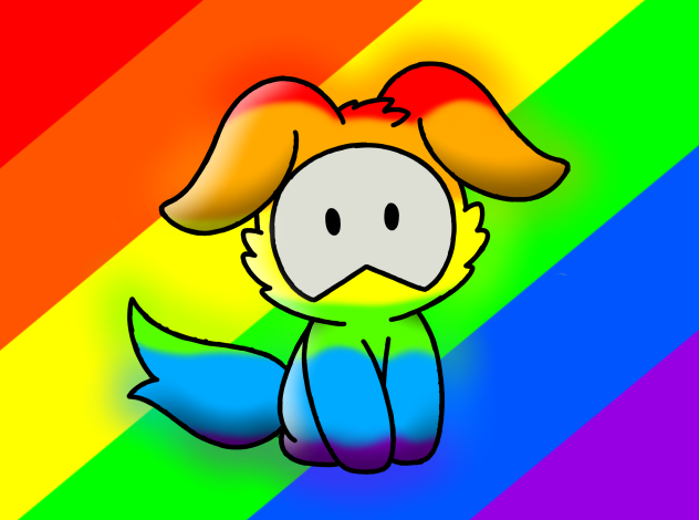 Rainbow slimepup (kaiju paradise fanart)