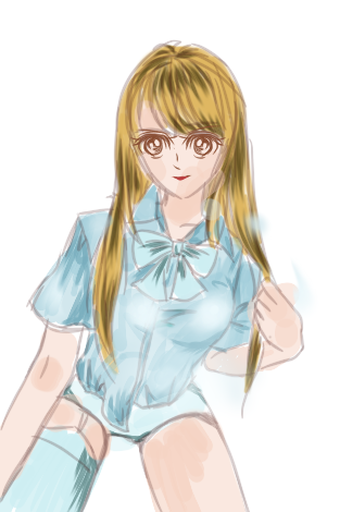 長髪金髪ギャル