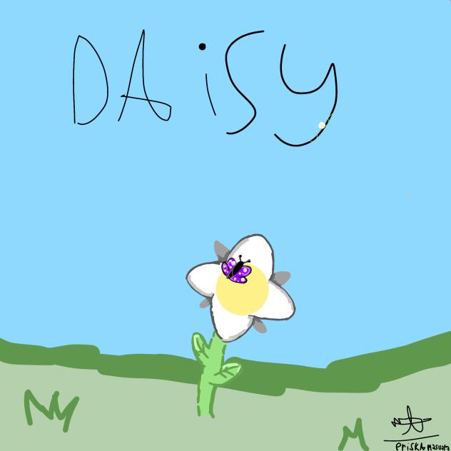 dAiSy and a butterfly