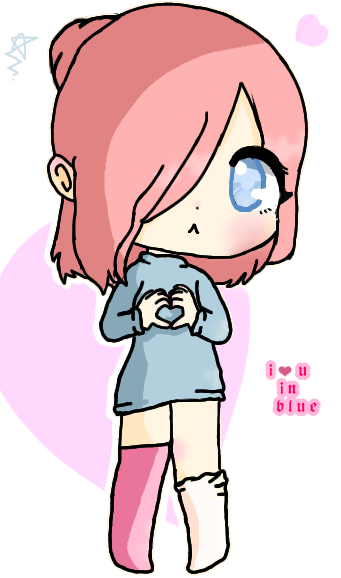 i ❤ you in blue