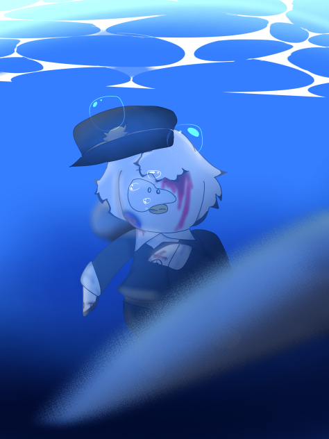 underwater.