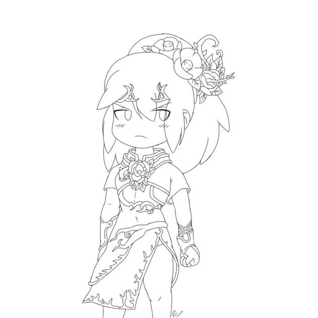 Camellia as Viridi (lineart)