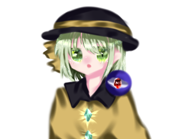 厚塗りってなんじゃ　こいしの瞳があいてる？！