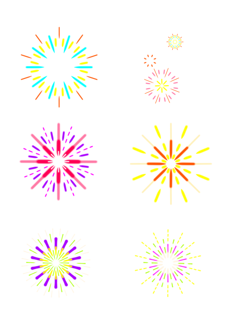 Fireworks simple decoration