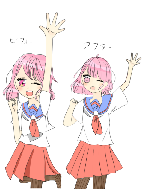 自分の昔のイラストを自分が添削してみた