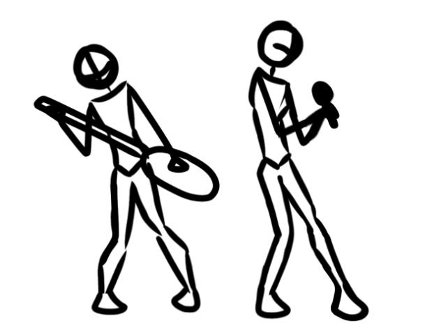 Anne and Kiki making music