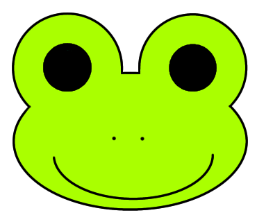 カエルのイラストを描きました。