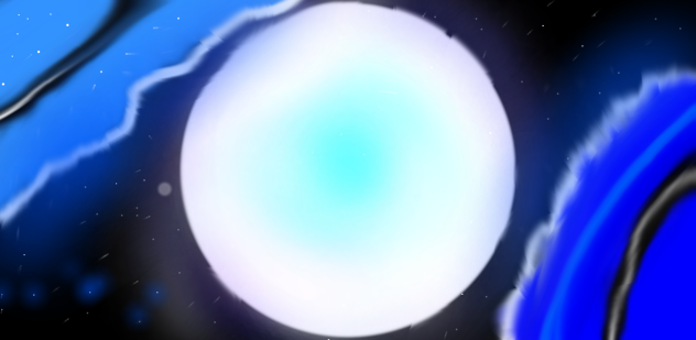 the night sky with a full moon - ibisPaint