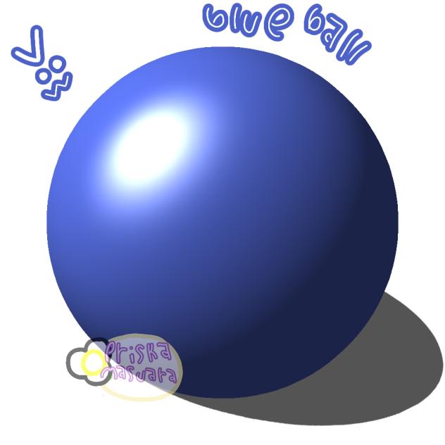realistic blue ball