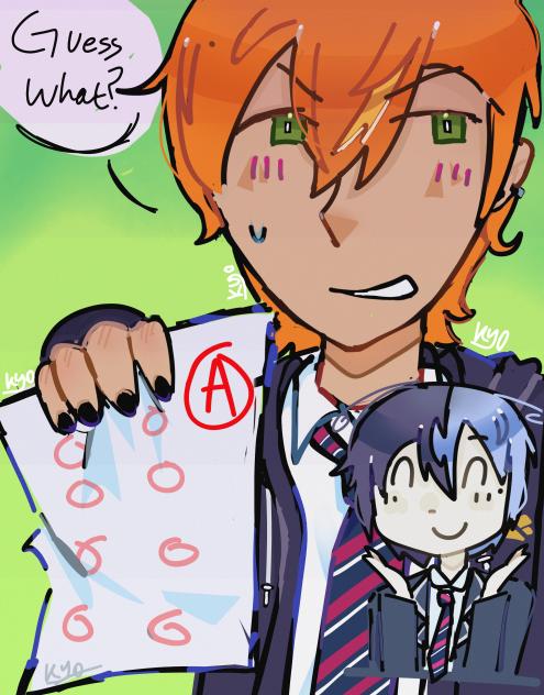 Akito finally studies n toya is proud