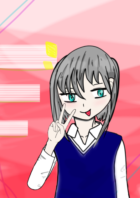 【デジタル初心者が】制服女子描いてみた