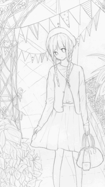 【線画】秋コーデ＊