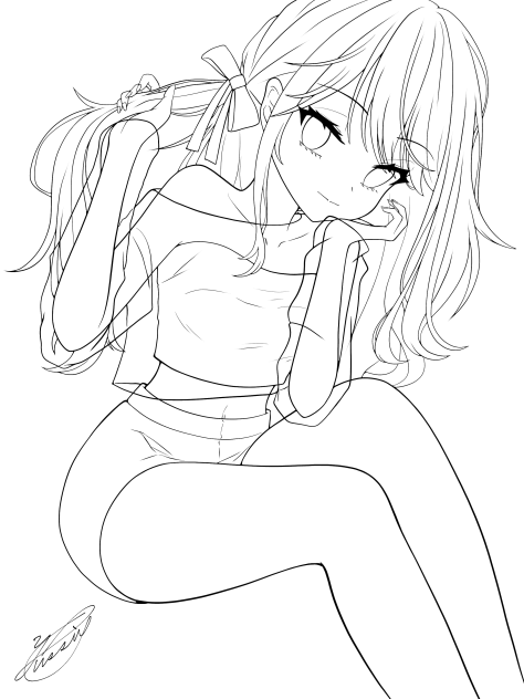 メッシュトップス（線画）