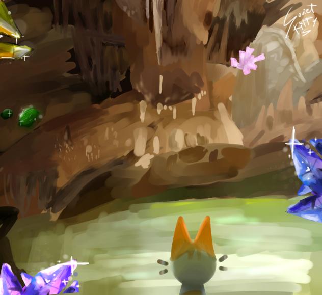 Da cave with gems