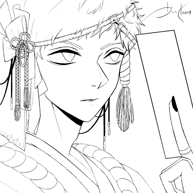 あけおめ！（塗り絵）