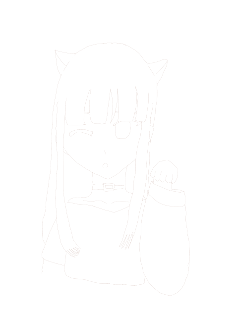 えとにゃんの線画