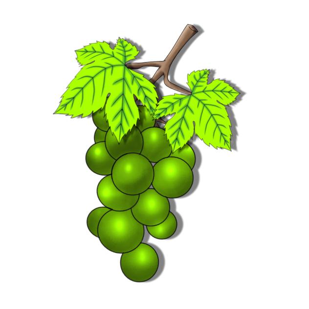Grape fruit sticker green