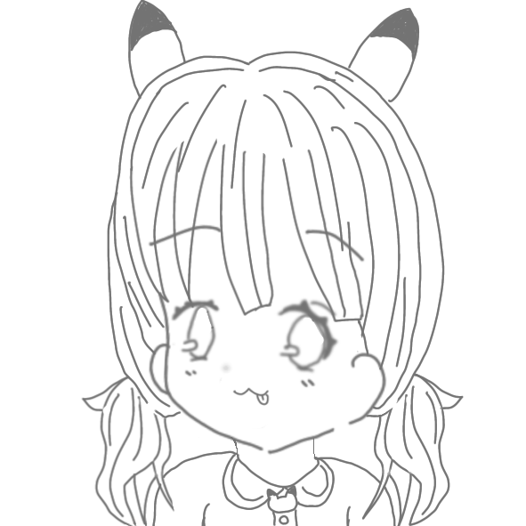 ピカチュウ　線画