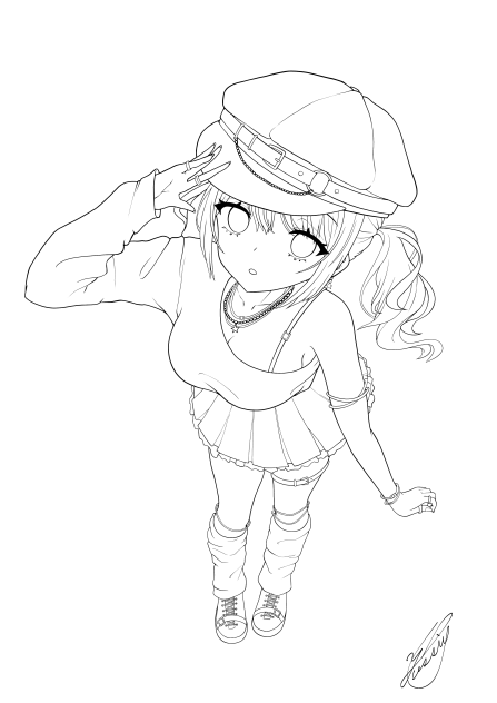 ちぃ〜っす（線画）