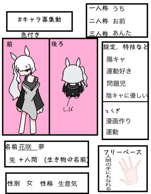 キャラ募集！