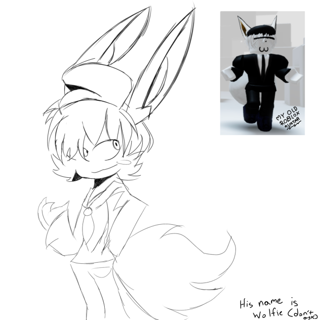 My OLD Roblox Avatar (sketch)