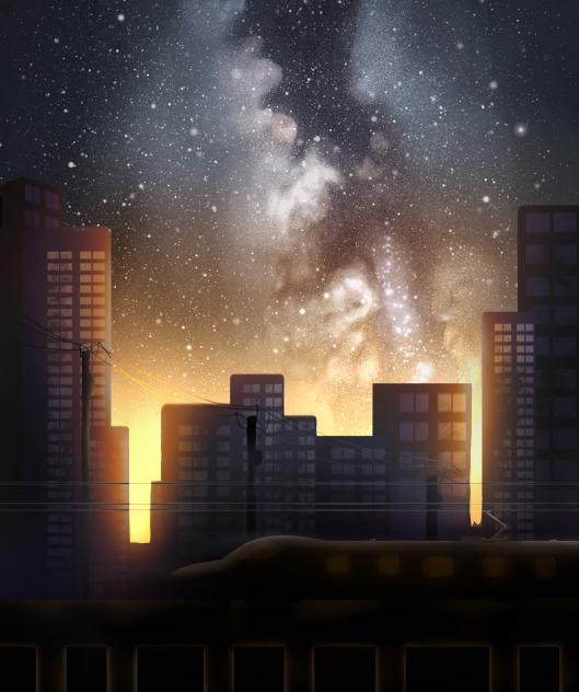 Milky Way In a city