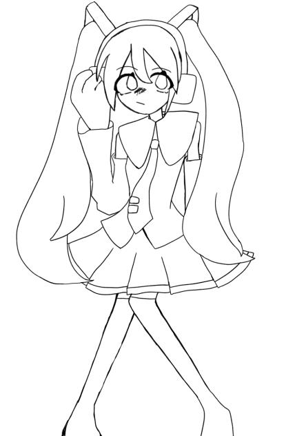 ヘッドホンミク塗り絵