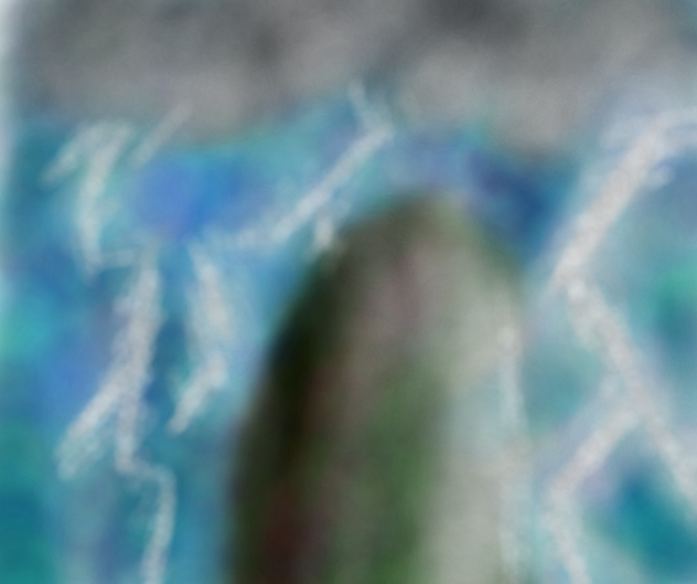 green potato hill and lightning