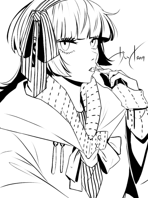 オリキャラ３（塗り絵）