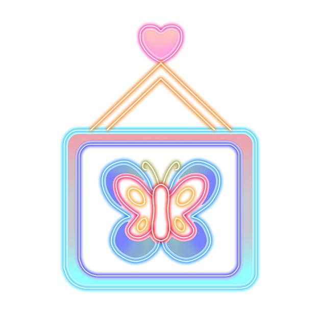 Illustration frame neon 1