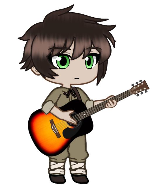 Spain playing acoustic guitar