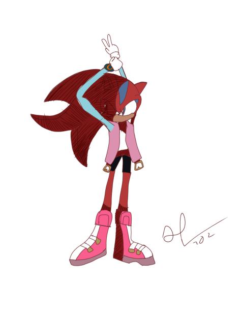 meu Sonic oc com o design do riders