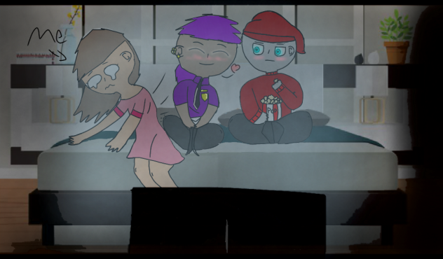 Just trying to watch a movie with mike..