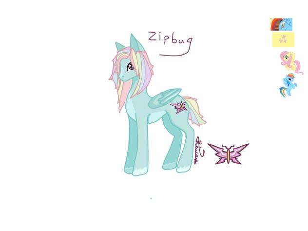 Rainbow dash + fluttershy oc