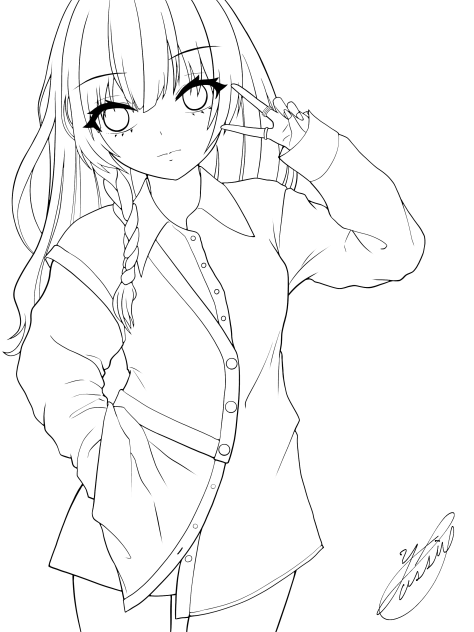 Spring attire（線画）