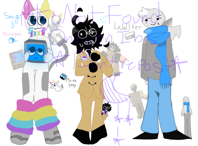 Drawing Regretevator characters pt 2