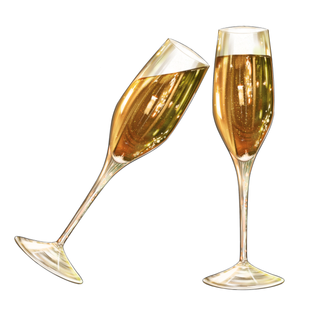 champagne glasses