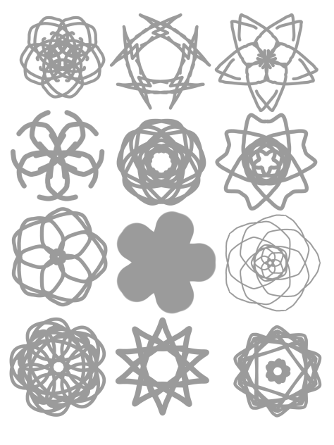 Cool Flower Patterns Dark Grey